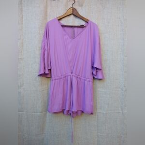 Alice And Trixie By Angela George Lavender V-Neck Romper